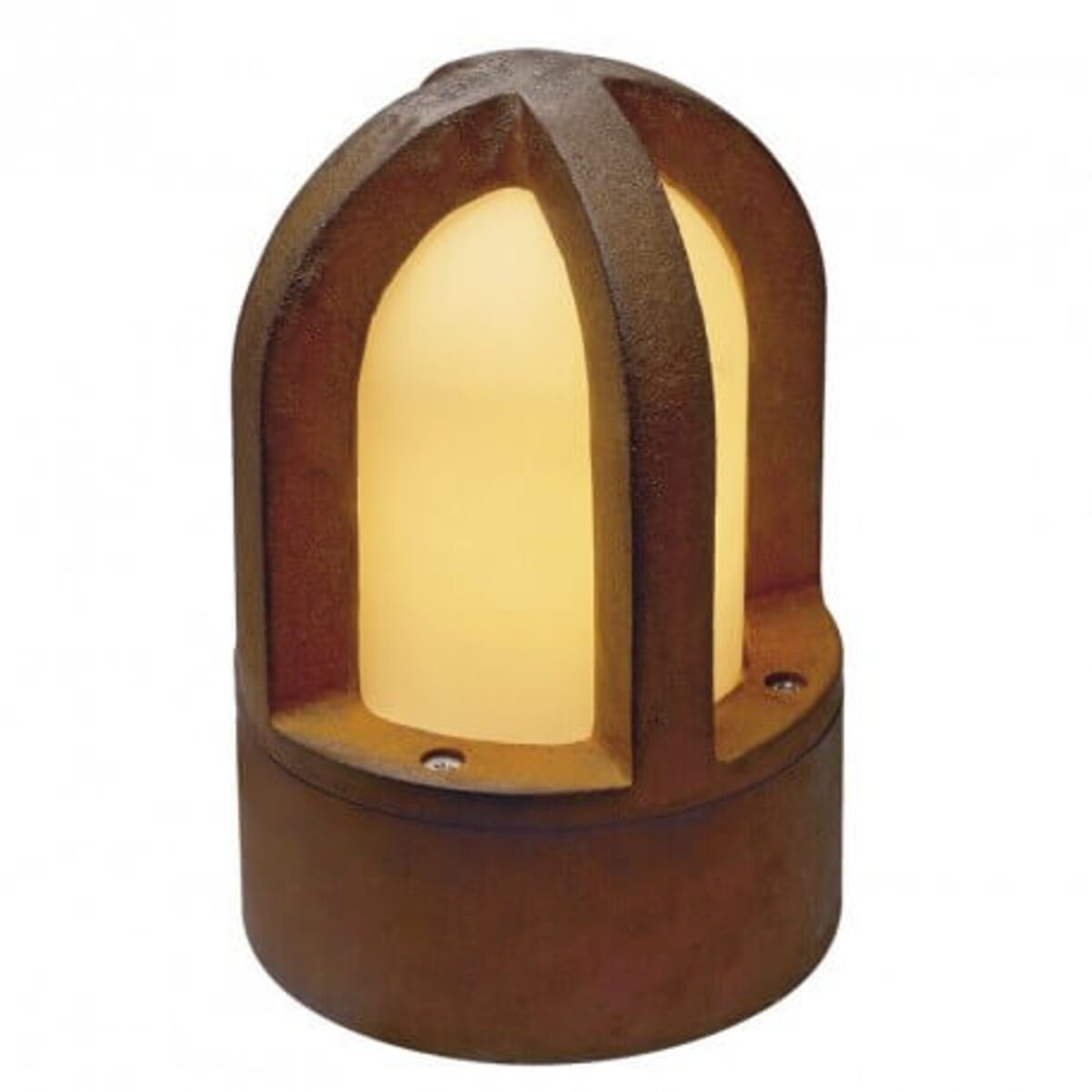 Borne lumineuse rouille Rusty Cone IP54 H24 cm