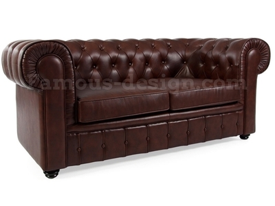 Canapé Chesterfield 2 Places - Marron