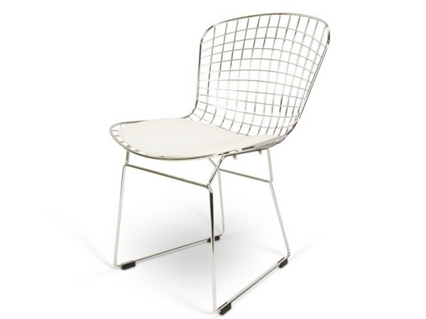 Chaise Bertoia Wire side - Blanc