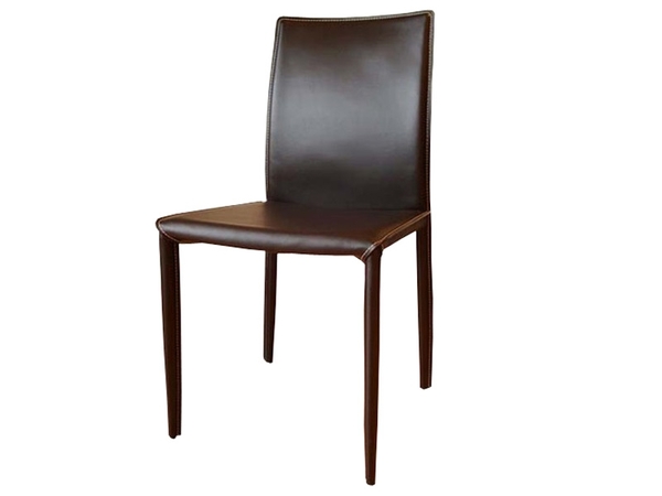 Chaise en cuir COSTA - Marron