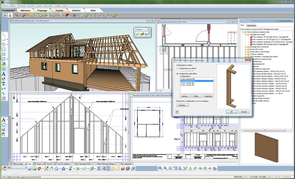 Envisioneer Construction Bois V6, le logiciel BIM ossature bois et architecture