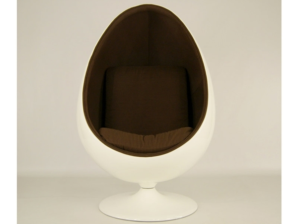Fauteuil Egg Ovale Aarnio - Marron