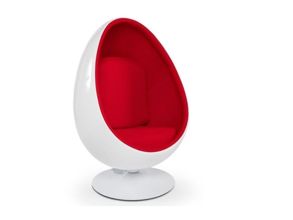 Fauteuil Egg Ovale - Rouge