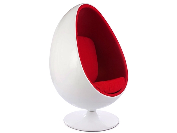 Fauteuil Egg ovale - Rouge