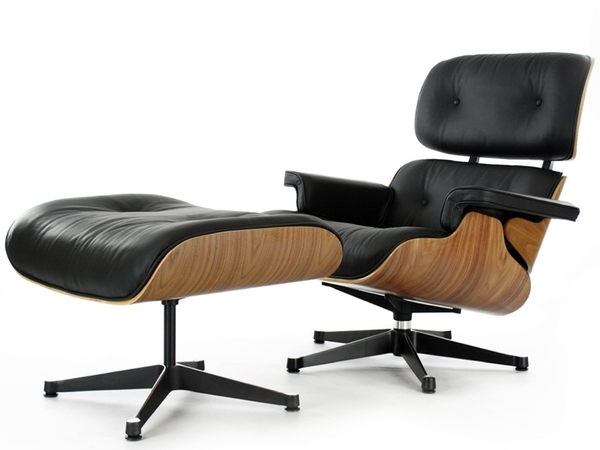 Fauteuil Lounge Eames - Noyer