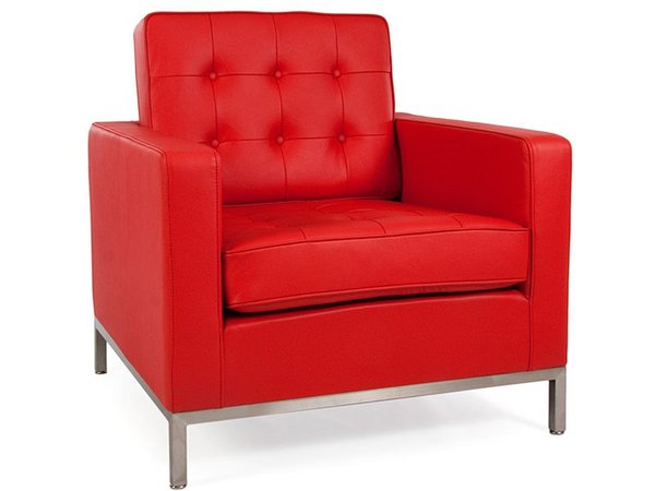 Fauteuil Lounge Knoll - Rouge