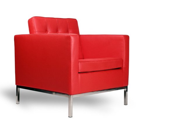Fauteuil Lounge Knoll - Rouge
