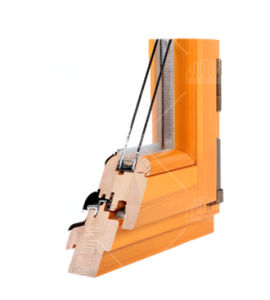 Fenêtre battante en bois à double vitrage OPTIMA 68 SOFTLINE 