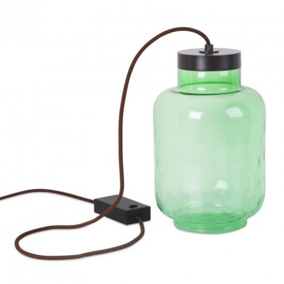 Lampe à poser en verre Raw LED H29 cm - Vert