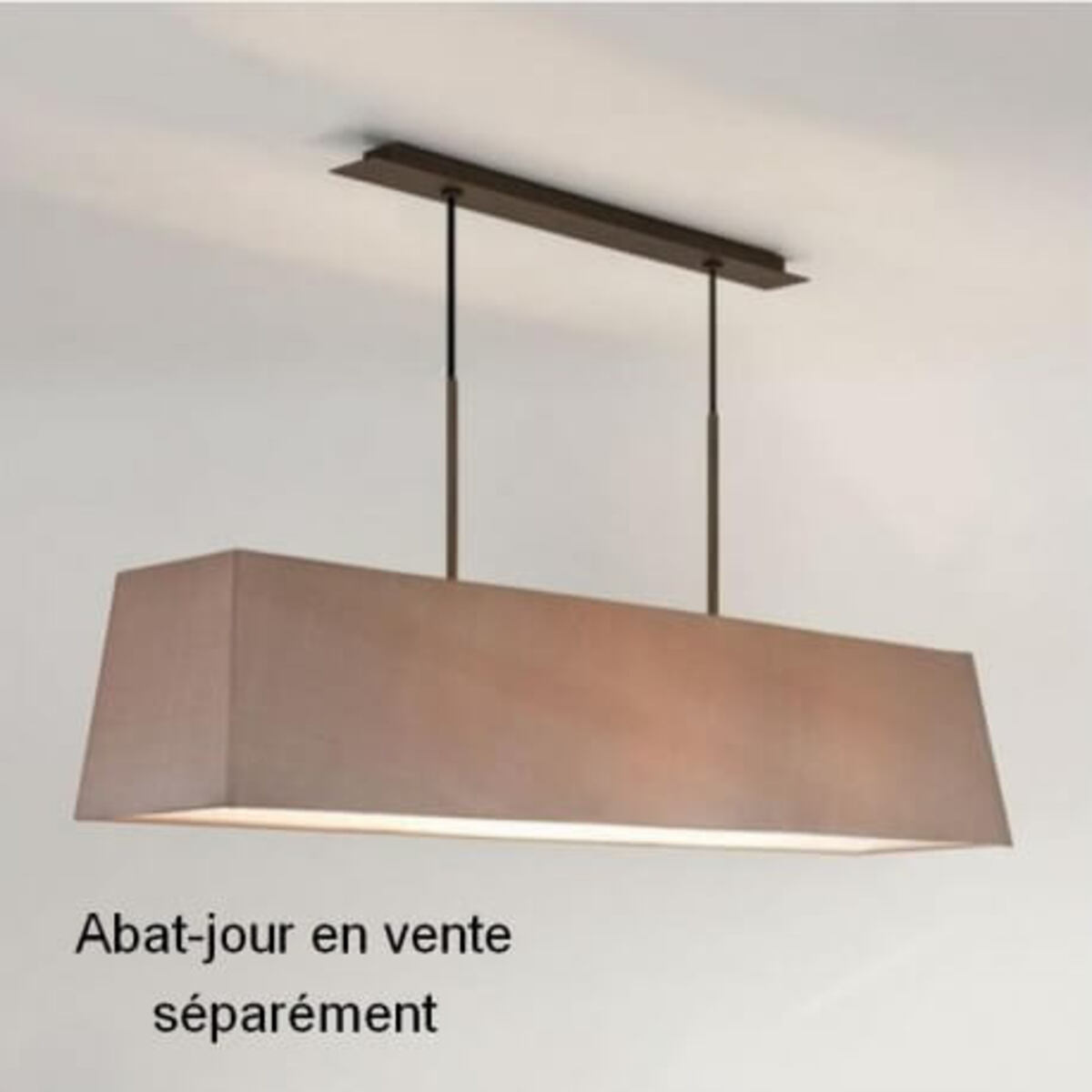 Lampe suspendue abat-jour Rafina - Bronze