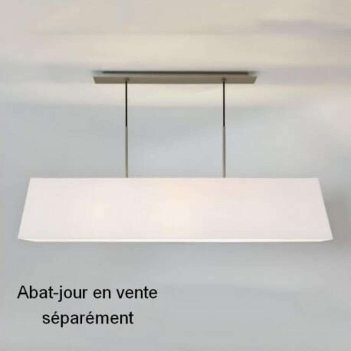 Lampe suspendue abat-jour Rafina - Nickel mat