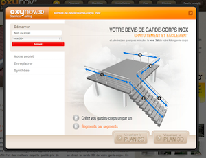NOUVEAU OXYNOV® 3D, le module de devis en ligne pour le garde-corps Oxynov