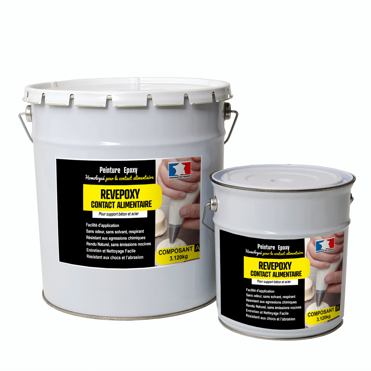 Resine Epoxy pour CONTACT ALIMENTAIRE - REVEPOXY CONTACT ALIMENTAIRE 