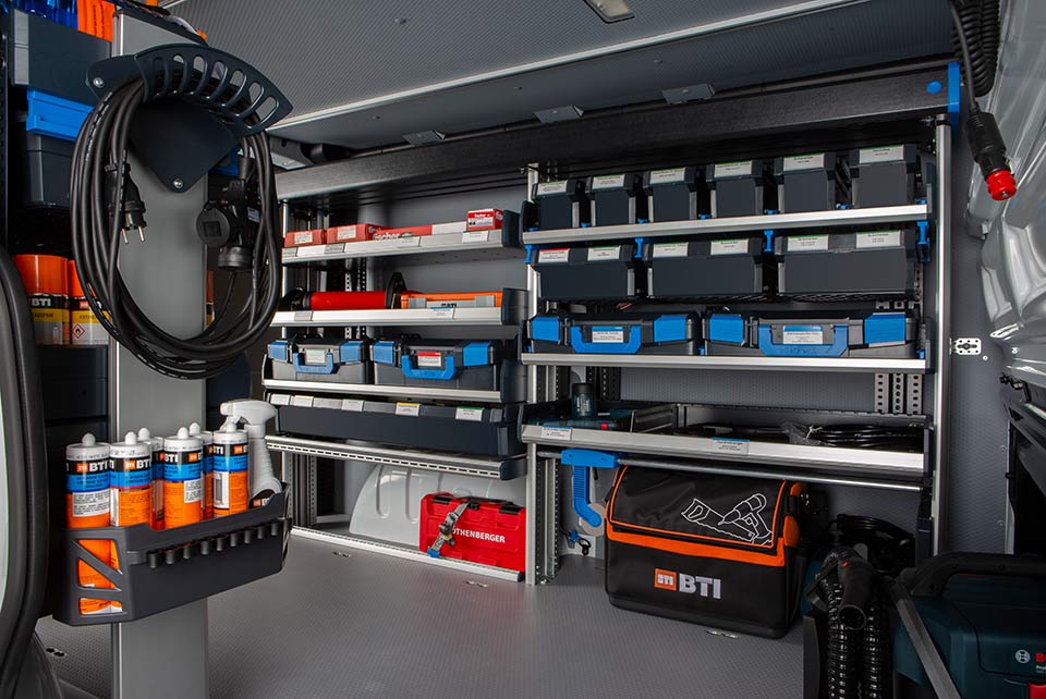SR5, le système d’étagères de Sortimo pour les véhicules utilitaires