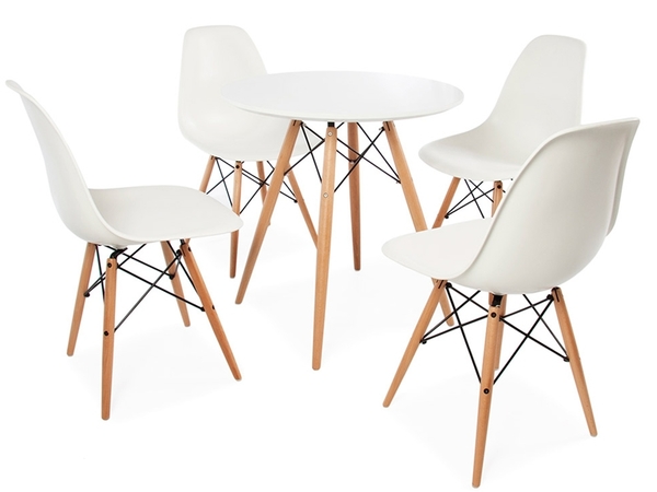 Table d'appoint Eames et 4 chaises