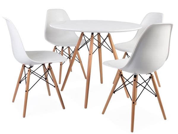 Table Eames WDW et 4 chaises