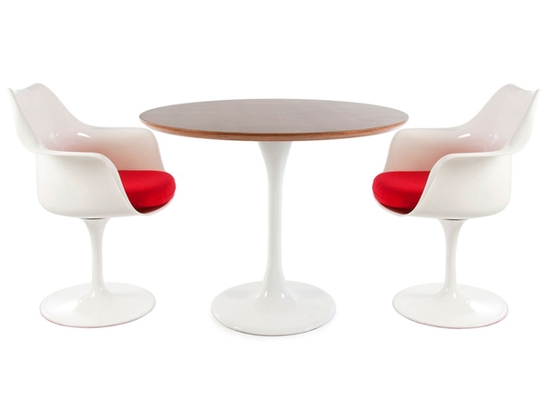 Table Tulip Saarinen et 2 chaises