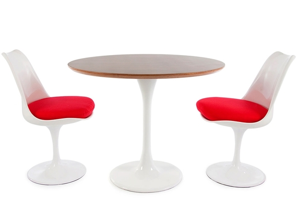 Table Tulip Saarinen et 2 chaises