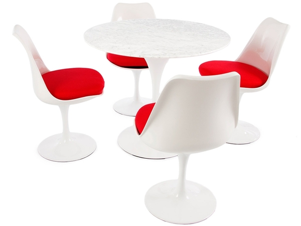 Table Tulip Saarinen et 4 chaises