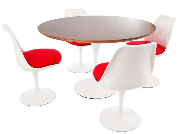 Table Tulip Saarinen et 4 chaises