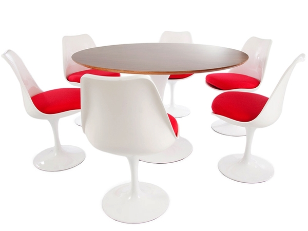 Table Tulip Saarinen et 6 chaises