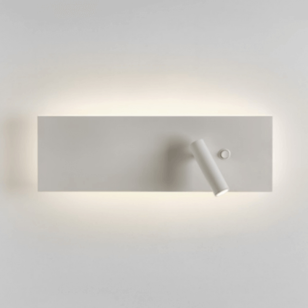 Tête de lit murale LED Edge Reader commutateur unique - Blanc